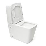Bílé volně stojící WC kombi SAT Infinitio bez splachovacího okruhu se sedátkem a úsporným DualFlush splachováním