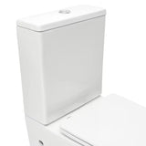 Bílé volně stojící WC kombi SAT Infinitio bez splachovacího okruhu se sedátkem a úsporným DualFlush splachováním