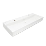 Bílé keramické umyvadlo SAT Infinitio 121,4x46,9 cm s přepadem