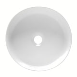 Lesklé bílé keramické umyvadlo na desku SAT Infinitio 36 x 36 cm bez přepadu