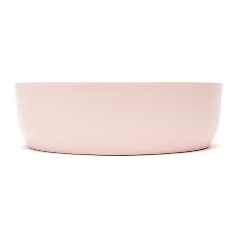 Matně růžové tenkostěnné keramické umyvadlo na desku SAT Infinitio 39x39 cm bez přepadu