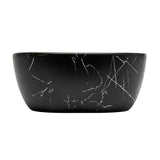 Umyvadlo na desku SAT Infinitio bez přepadu v matném černém mramorovém designu 45,5x32,5 cm.