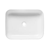 Bílé keramické oválné umyvadlo na desku SAT Infinitio bez přepadu 50 x 39 cm