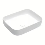 Matné bílé tenkostěnné umyvadlo na desku SAT Infinitio 50x39 cm bez přepadu