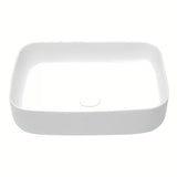Matné bílé tenkostěnné umyvadlo na desku SAT Infinitio 50x39 cm bez přepadu