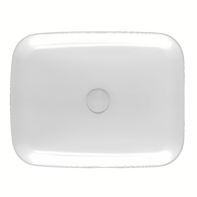 Matné bílé tenkostěnné umyvadlo na desku SAT Infinitio 50x39 cm bez přepadu