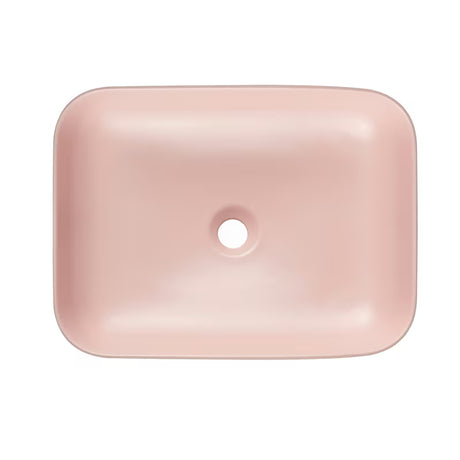 SAT Infinitio keramické umyvadlo na desku 50x39 cm v matné růžové barvě, bez přepadu.