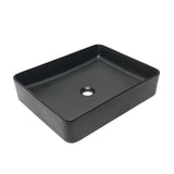 Matně černé keramické umyvadlo na desku SAT Infinitio 50x40 cm bez přepadu