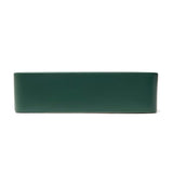 SAT Infinitio keramické umyvadlo na desku 50x40 cm v tmavě zelené matné barvě bez přepadu.