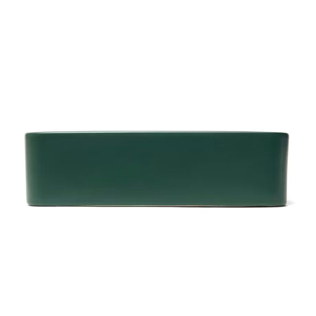 SAT Infinitio keramické umyvadlo na desku 50x40 cm v tmavě zelené matné barvě bez přepadu.