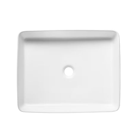Matně bílé keramické umyvadlo na desku SAT Infinitio 50x40 cm bez přepadu