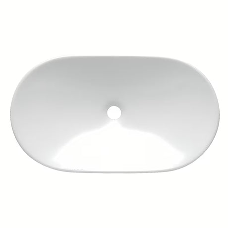 Bílé keramické umyvadlo na desku SAT Infinitio 61,5 x 36 cm bez přepadu