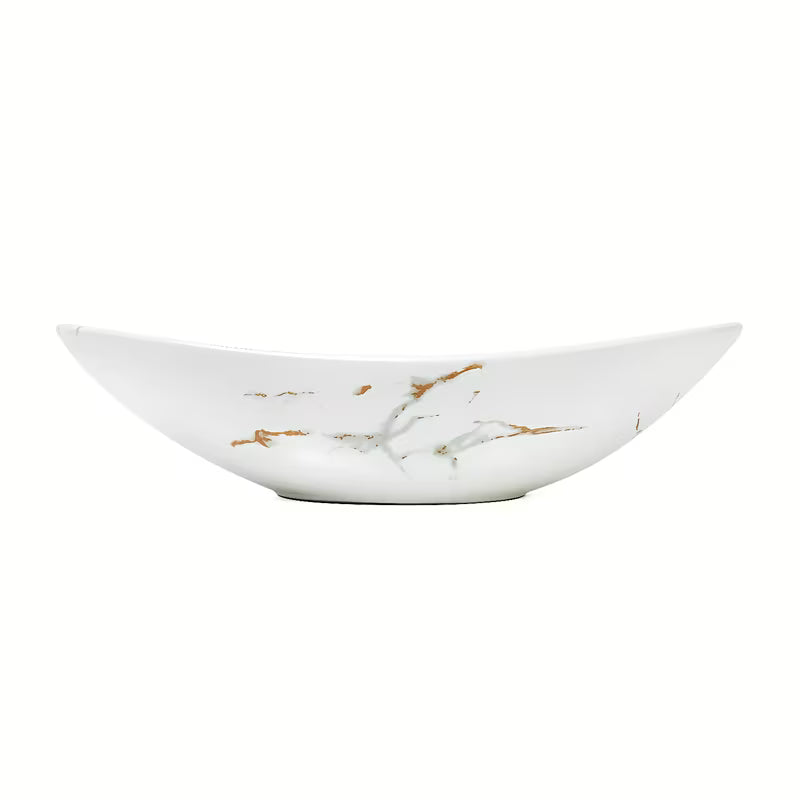SAT Infinitio umyvadlo na desku bez přepadu v bílé matné s imitací mramoru 61,5x36 cm
