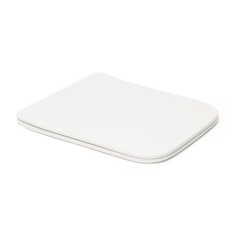 Bílé WC sedátko SAT Infinitio v hranatém designu se SoftClose a EasyLock