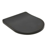 Černo-matné WC sedátko SAT Infinitio se SoftClose a EasyLock v zaobleném designu.