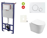 Závěsný WC set SAT Infinitio s podomítkovým modulem do lehkých stěn a ovládacím tlačítkem