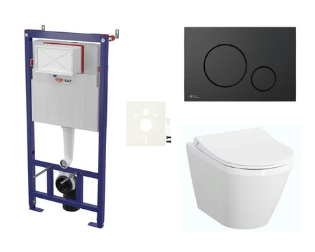 Závěsný WC set VitrA Integra se skrytou nádržkou SAT pro předstěnovou instalaci