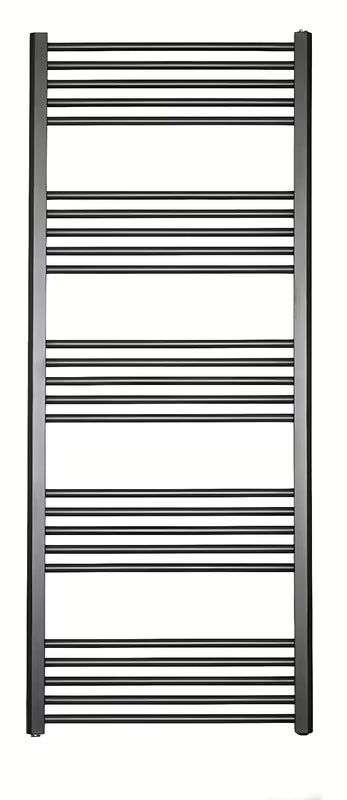 Kombinovaný radiátor SAT Kd 45x150 cm v černé matné barvě s krajovým připojením