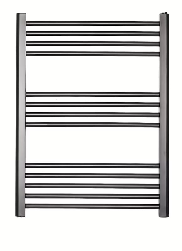 Kombinovaný radiátor SAT KD 45x80 cm v černé matné barvě s krajovým připojením na rozteč
