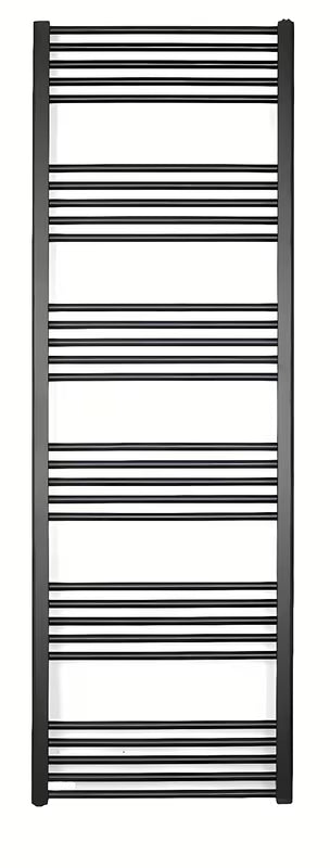 Kombinovaný radiátor SAT KD 180x60 cm v černé matné barvě s krajovým připojením na rozteč.