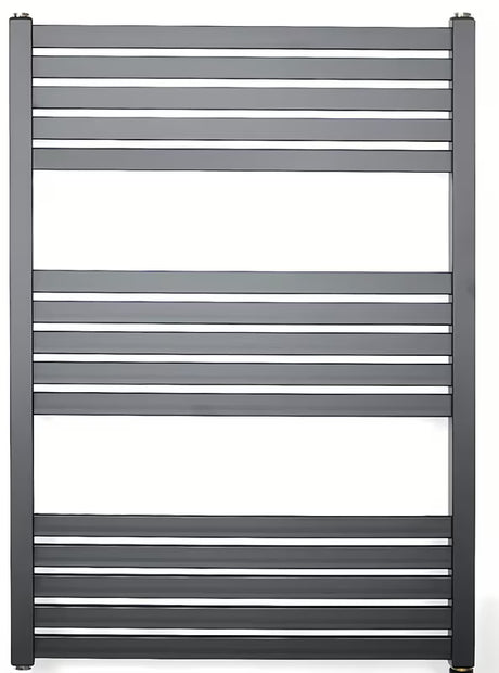 Kombinovaný radiátor SAT Kh 60x80 cm v černé matné barvě s krajovým připojením na rozteč.