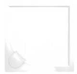 Bílá čtvercová sprchová vanička SAT Limcc 80x80 cm z litého mramoru s krytým rohovým odpadem