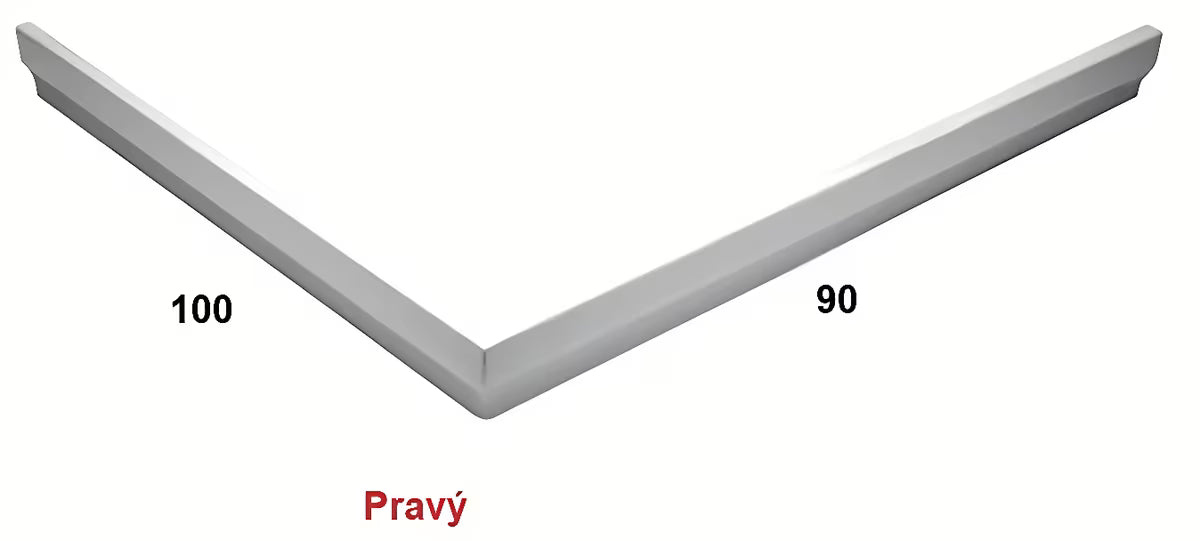 Pravý bílý akrylátový panel k vaničce SAT