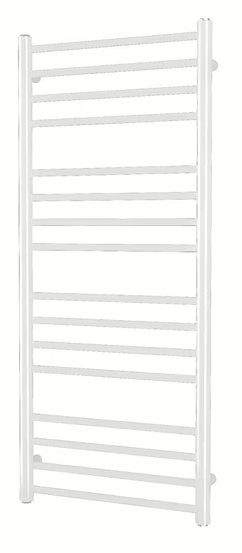 Bílý kombinovaný radiátor SAT Paul 50x114 cm s krajovým připojením na rozteč.
