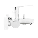 Chromová nástěnná páková vanová baterie SAT Project s roztečí 150 mm