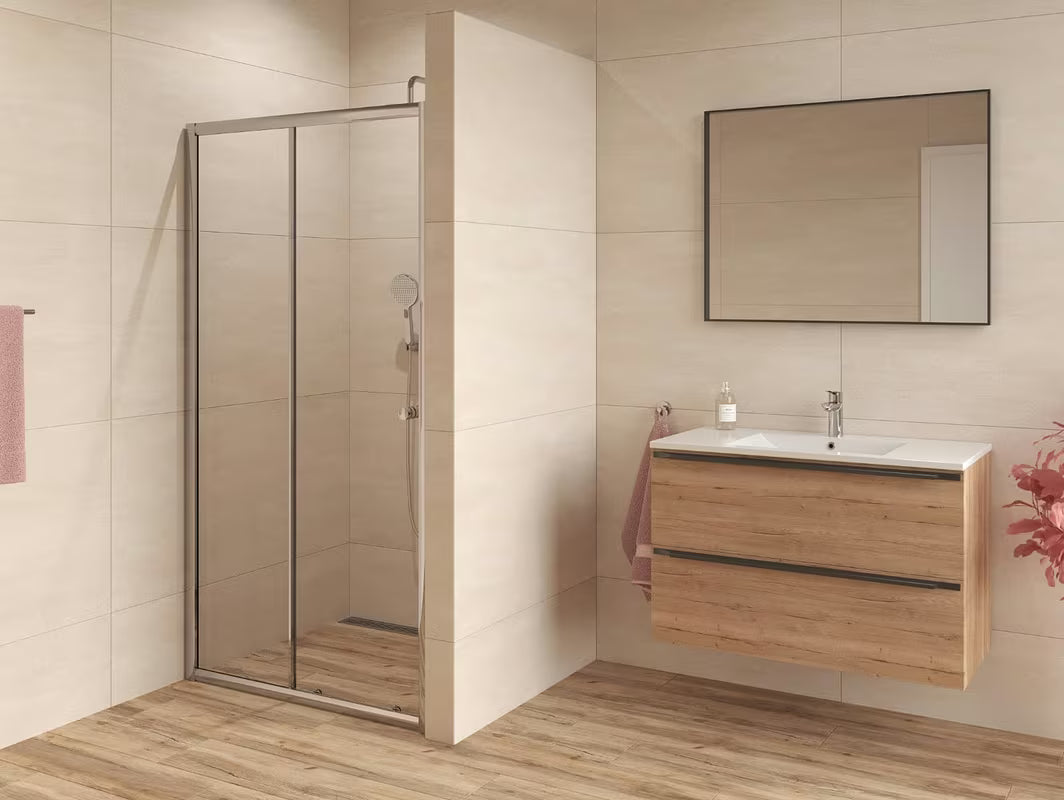 Posuvné sprchové dveře SAT Project 120 cm v lesklém chromu s čirým bezpečnostním sklem