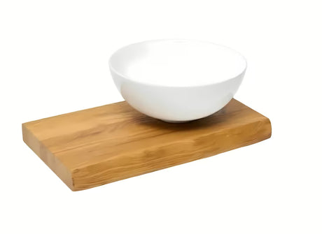 Kulaté bílé keramické umyvadlo na desku SAT Project o šířce 28 cm