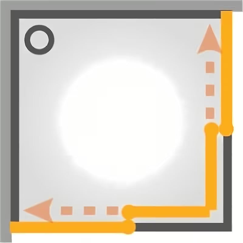 Čtvercový sprchový kout SAT Project 90x90 cm s vaničkou v lesklém chromu a neprůhledným sklem Chinchilla.