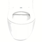 Bílé závěsné WC SAT s Rimless provedením bez splachovacího okruhu a sedátkem se SoftClose