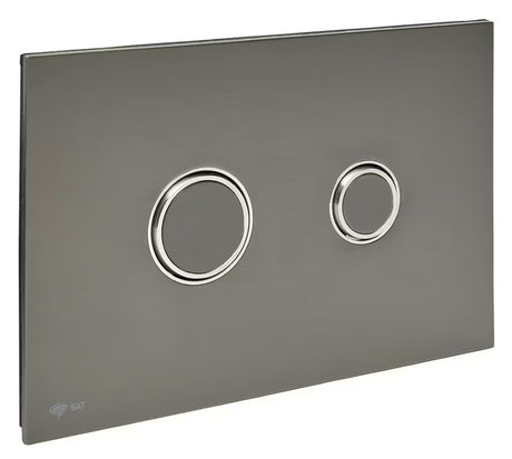 Ovládací tlačítko SAT v provedení gun metal mat z nerezu s PVD povrchem a Anti-fingerprint úpravou.
