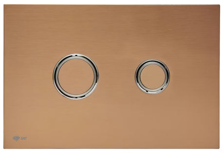 Ovládací tlačítko SAT v matném růžovém zlatě s povrchem Anti-fingerprint pro instalační systémy