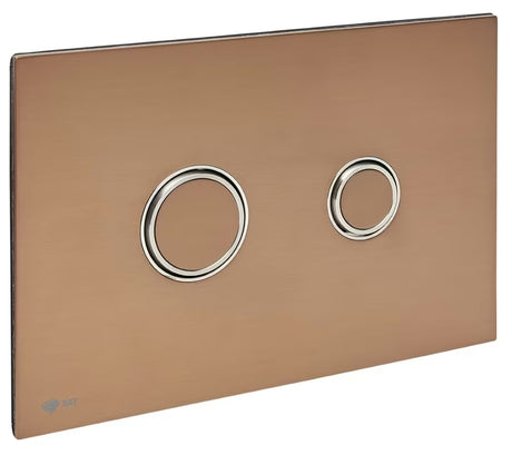 Ovládací tlačítko SAT v matném růžovém zlatě s povrchem Anti-fingerprint pro instalační systémy