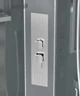 Čtvrtkruhový sprchový box SAT 90x90 cm s chromovými profily a čirým sklem