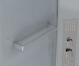 Čtvrtkruhový sprchový box SAT 90x90 cm s chromovými profily a čirým sklem