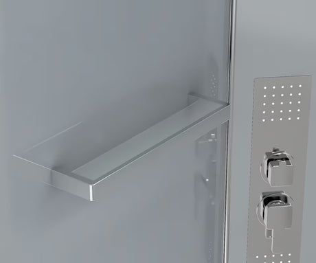 Čtvrtkruhový sprchový box SAT 90x90 cm s chromovými profily a čirým sklem