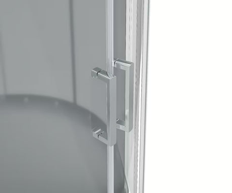Čtvrtkruhový sprchový box SAT 90x90 cm s chromovými profily a čirým sklem