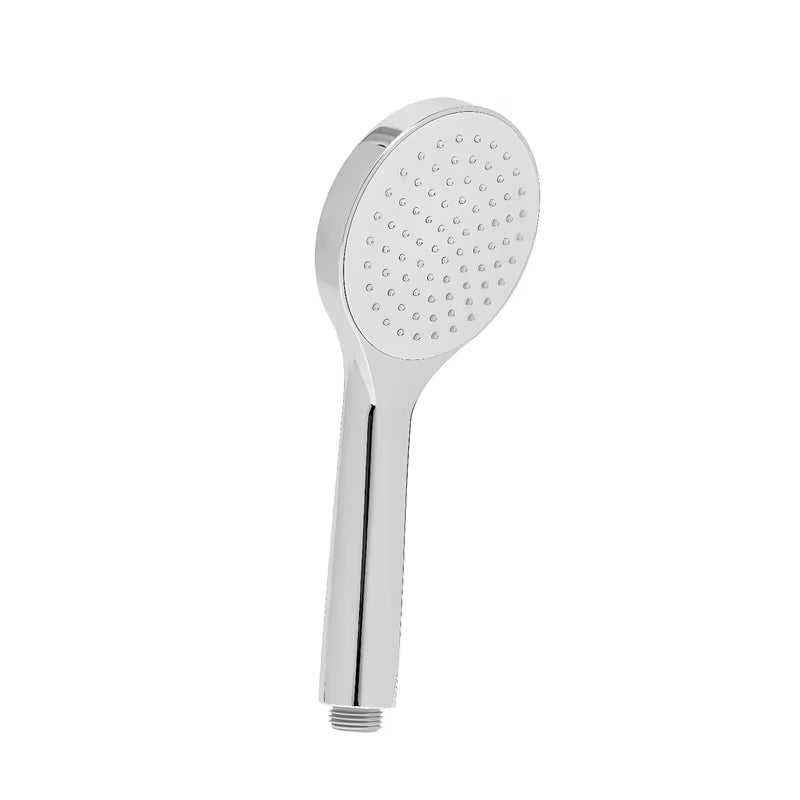 Chromová ruční sprcha SAT s jednou funkcí a průměrem 10 cm se silikonovými tryskami pro snadnou údržbu.