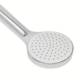 Chromová ruční sprcha SAT s jednou funkcí a průměrem 10 cm se silikonovými tryskami pro snadnou údržbu.
