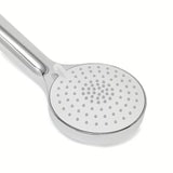 Chromová ruční sprcha SAT s průměrem 10 cm a třemi režimy proudu se silikonovými tryskami.