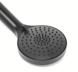 Ručná sprcha SAT v matné černé barvě s průměrem 10 cm a třemi režimy proudu.