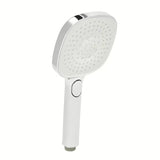 Ruční sprchová hlavice SAT v bílé a chromu s průměrem 12 cm a tlačítkem EasyClick pro 3 proudy.