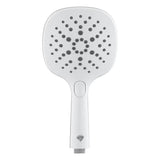 Ruční sprcha SAT v kombinaci bílá a chrom s tlačítkovým přepínáním a třemi proudy včetně BoosterSpray.