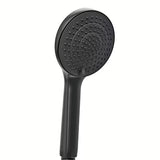 Vanový set SAT v černé matné barvě s ruční sprchou se 3 funkcemi, hadicí 150 cm a pevným držákem.
