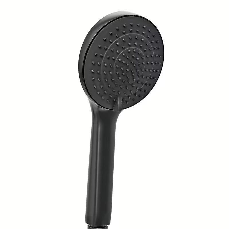 Vanový set SAT v černé matné barvě s ruční sprchou se 3 funkcemi, hadicí 150 cm a pevným držákem.