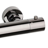 Sprchový systém SAT Dark s termostatickou baterií v provedení PVD Gun Metal s hlavovou a ruční sprchou.