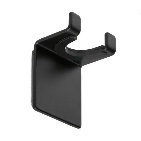 Černý háček SAT s minimalistickým designem pro montáž bez vrtání pomocí 3M pásky